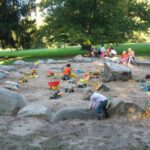 Große Sandspielfläche