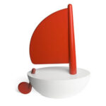 Ein schlichtes Segelboot von Playsam