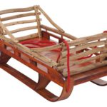 Alter Holzschlitten für Zwillinge