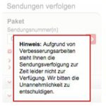 Sendungsverfolgung bei DHL
