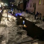 Auszug der Lichterschiffchen auf der Schwabach