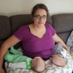 Jessica mit ihren Zwillingen